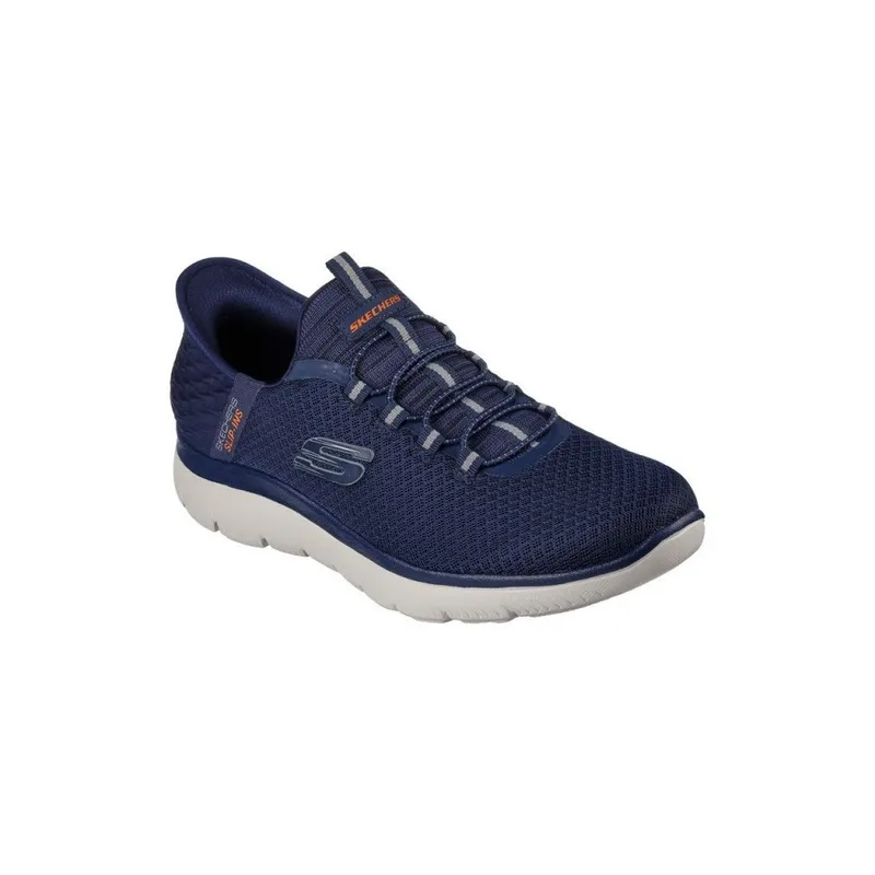 SKECHERS | Zapatilla Skechers Slip-ins Summits High Range para Hombre – Deportiva en Color Azul Marino – Hands Free Slip-ins – Air Cooled Memory Foam – Vegan – Apta Para Lavadora – Modelo 232457-NVY
