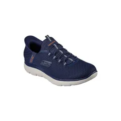 SKECHERS | Zapatilla Skechers Slip-ins Summits High Range para Hombre – Deportiva en Color Azul Marino – Hands Free Slip-ins – Air Cooled Memory Foam – Vegan – Apta Para Lavadora – Modelo 232457-NVY