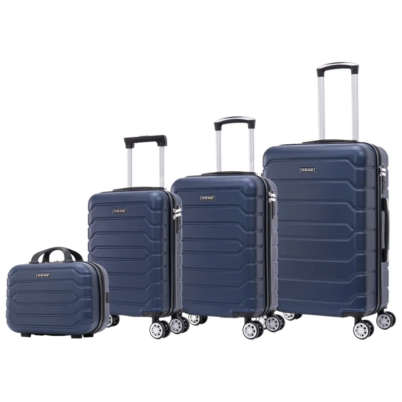Conjunto de Maletas de Viaje Elegantes: Carcasa Ligera, Cerradura Numérica, 4 Ruedas Giratorias 360°, Asa Telescópica de Aluminio Juego de Maletas Maleta ( 6990 M001 8001 8002 H24 )