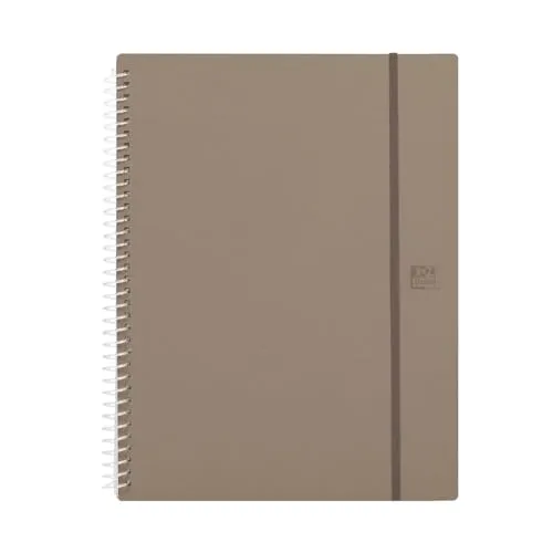 Oxford Forest, Carpeta de Fundas A4+, Polyfoam 50% Reciclado, 20 Fundas Transparentes, Color Terra