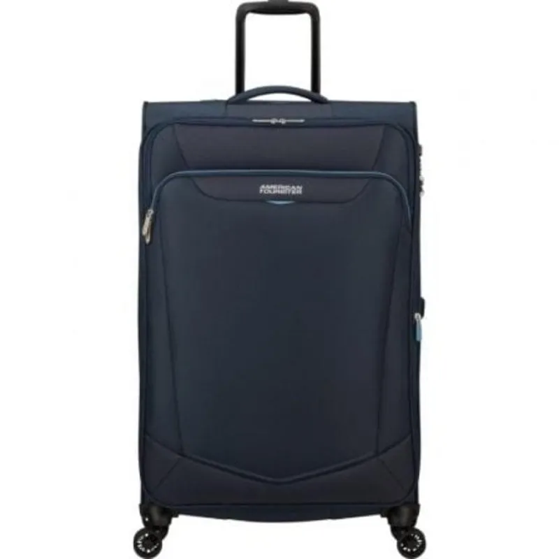 Maleta american tourister summerride spinner 80cm/ 80x48x30cm/ 4 ruedas/ azul marino