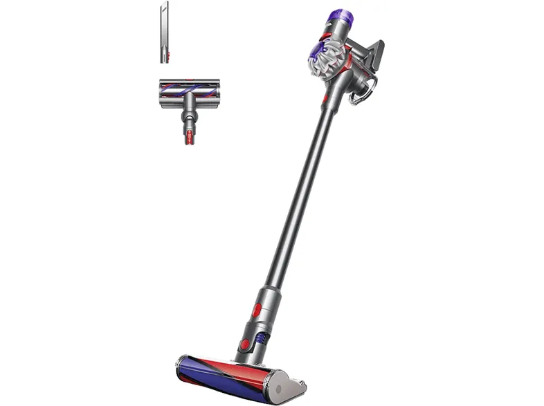 Aspirador escoba - Dyson V8™ Absolute, Potencia succión 130 AW, Autonomía 40 min, Ligera, Accesorios, Hogares con mascota, Níquel