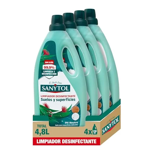 Pack 8x Sanytol Limpiador Desinfectante Hogar 1.2L sin Lejía