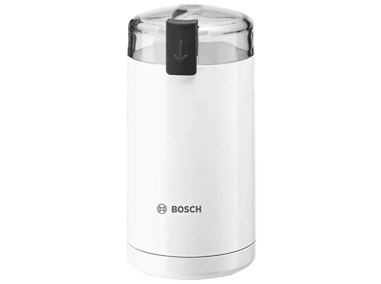 Molinillo de café Bosch TSM6A011W, cuchilla inoxidable, 75g, 180W, diseño compacto blanco