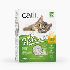 CATIT Go Natural Bambú - Arena Aglomerante de Bambú Ultraligera 100% Natural Sin Polvo Biodegradable y Compostable para Gatos