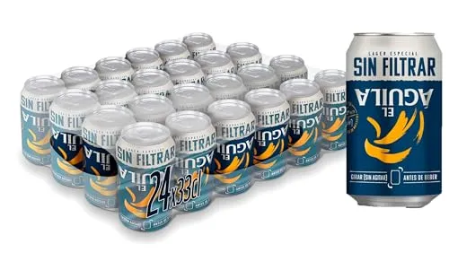 Pack 12 Latas Cerveza Lager Especial El Águila Dorada 33 cl