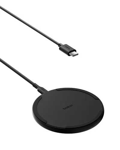 Cargador Inalámbrico Belkin WIA012HQBK 15W Qi Carga Rápida Negro