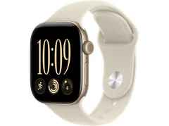 Apple Watch Series 12 (2026), GPS, 42mm, Caja de aluminio Dorado claro, Correa deportiva Arena, Talla S/M, Siri AI