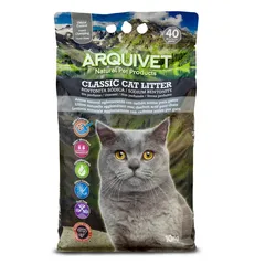 Arquivet Classic Litter Carbón Activo, Arena para gatos 100% Natural Aglomerante 10 Kg