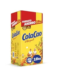 ColaCao Original, Cacao Soluble Natural sin Aditivos, Formato Ahorro, con Cacao Natural, 3,8kg