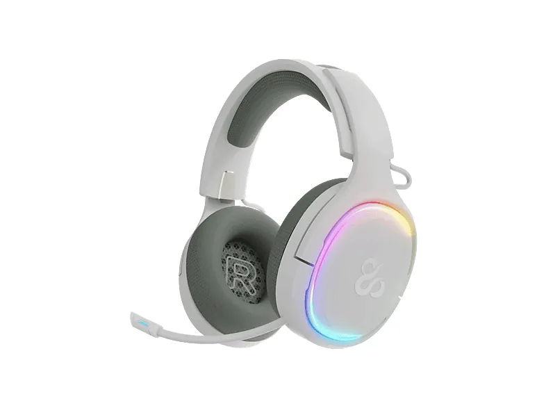 Newskill Aton V2 Ivory Auriculares Gaming Inalámbricos RGB Bluetooth 5.0 Multiplataforma Blancos
