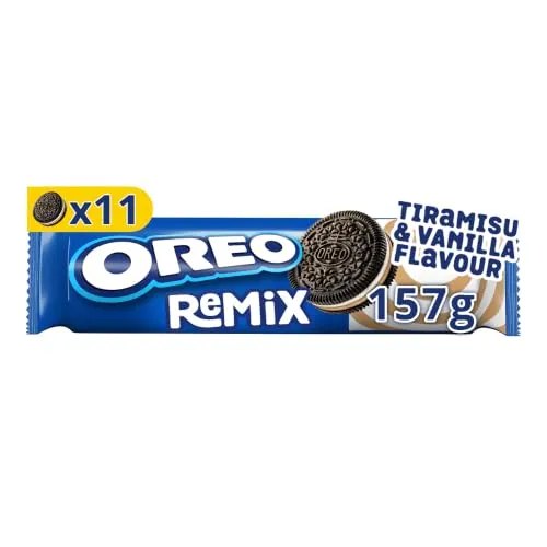Galletas Oreo Rodillo Remix Tiramisú y Vainilla - caja de 16 ud de 157 gr -