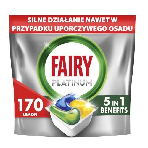 Fairy Platinum Limón Cápsulas Lavavajillas Todo en Uno pack 170uds