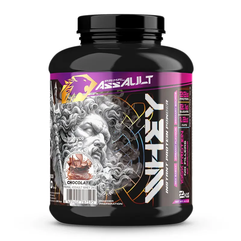 ASSAULT - 100% concentrado de proteína de suero WHEYCO® optimizado para poner en marcha los procesos de desarrollo muscular de su organismo. La proteína contribuye al crecimiento y mantenimiento de la masa muscular