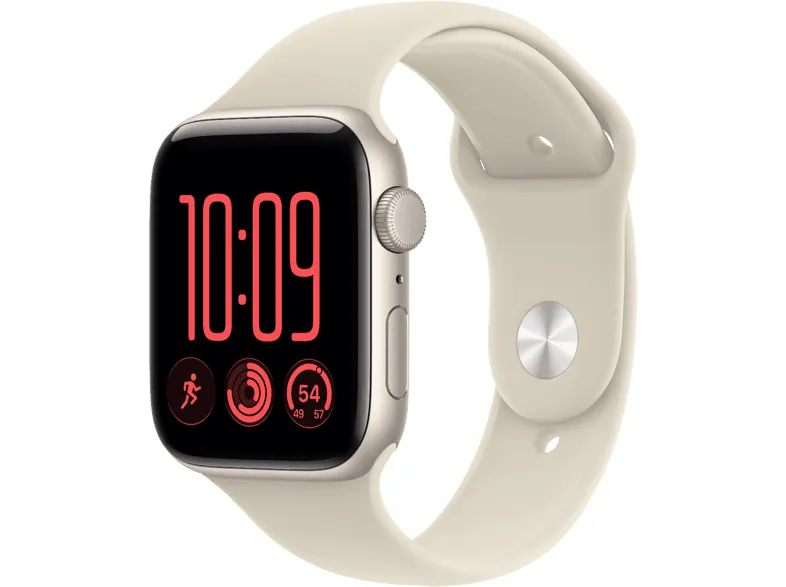 Apple - Apple Watch SE 3 GPS + Cellular 44mm Aluminio Blanco estrella con Correa Deportiva Arena (M-L).