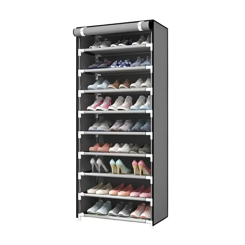 Zapatero con cubierta de tela, estantes Organizadores de calzado de 4 - 10 niveles, amario estante organizador de zapatos, PARA 9 -27PARES ZAPATOS