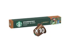 STARBUCKS - Estuche 10 cápsulas House Blend Lungo café intensidad 8 compatibles con máquinas Nespresso.