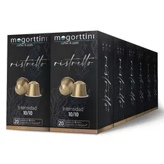 Ristretto 12 cajas  Mogorttini. 240 Cápsulas de aluminio compatibles con Nespresso 8436583660584