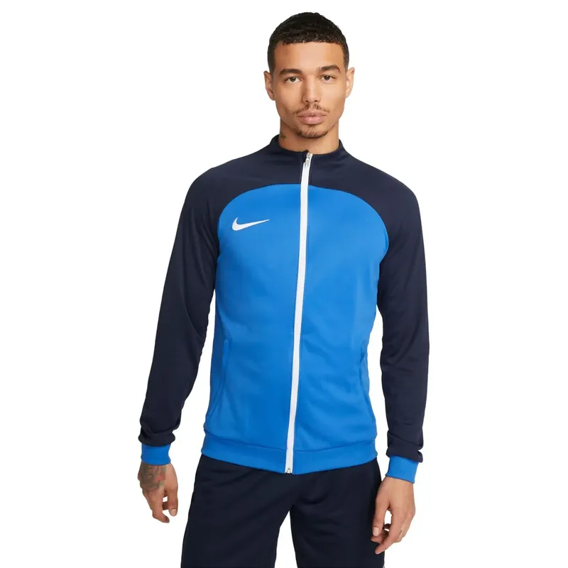 Nike Sudadera de Chandál Academy Pro, con cierre para hombre, Amarillo fluorescente, Azul y Negra