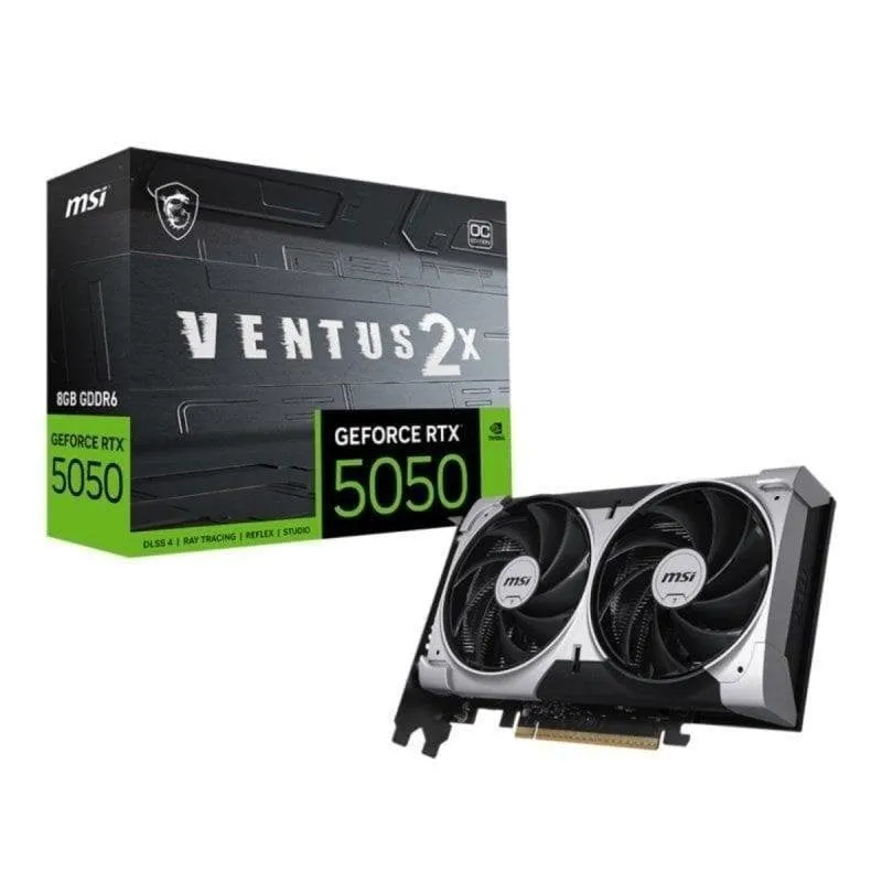 Tarjeta Gráfica MSI GeForce RTX 5050 VENTUS 2X OC 8GB GDDR6 PCIe 5.0 2 Ventiladores