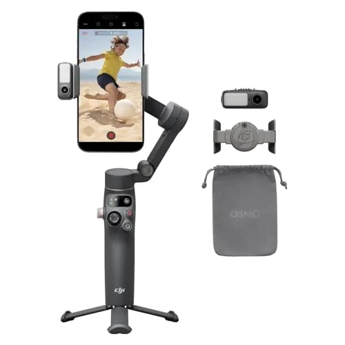 Estabilizador DJI Osmo Mobile 7P para smartphone, 3 ejes, audio y luz integrados