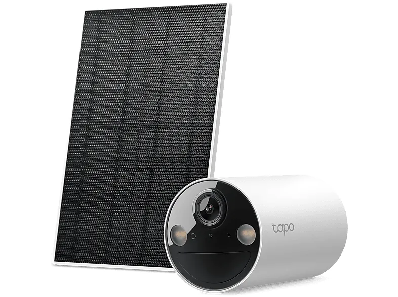 Tapo TC82 Kit Cámara de Vigilancia con Panel Solar y Batería, 2K 3MP, Detección IA Gratuita, Visión Nocturna a Color