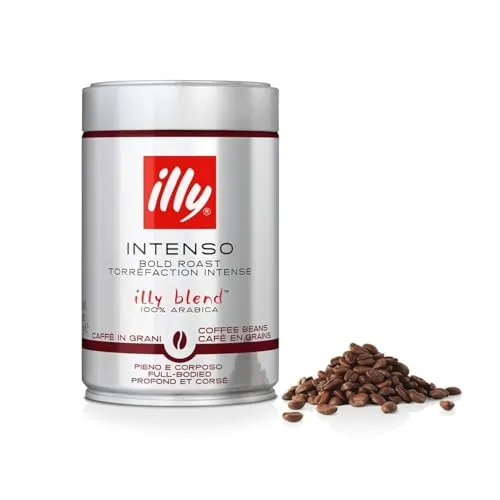 illy, Café en Grano INTENSO, 2 Latas de 250g cada una (total 500g)
