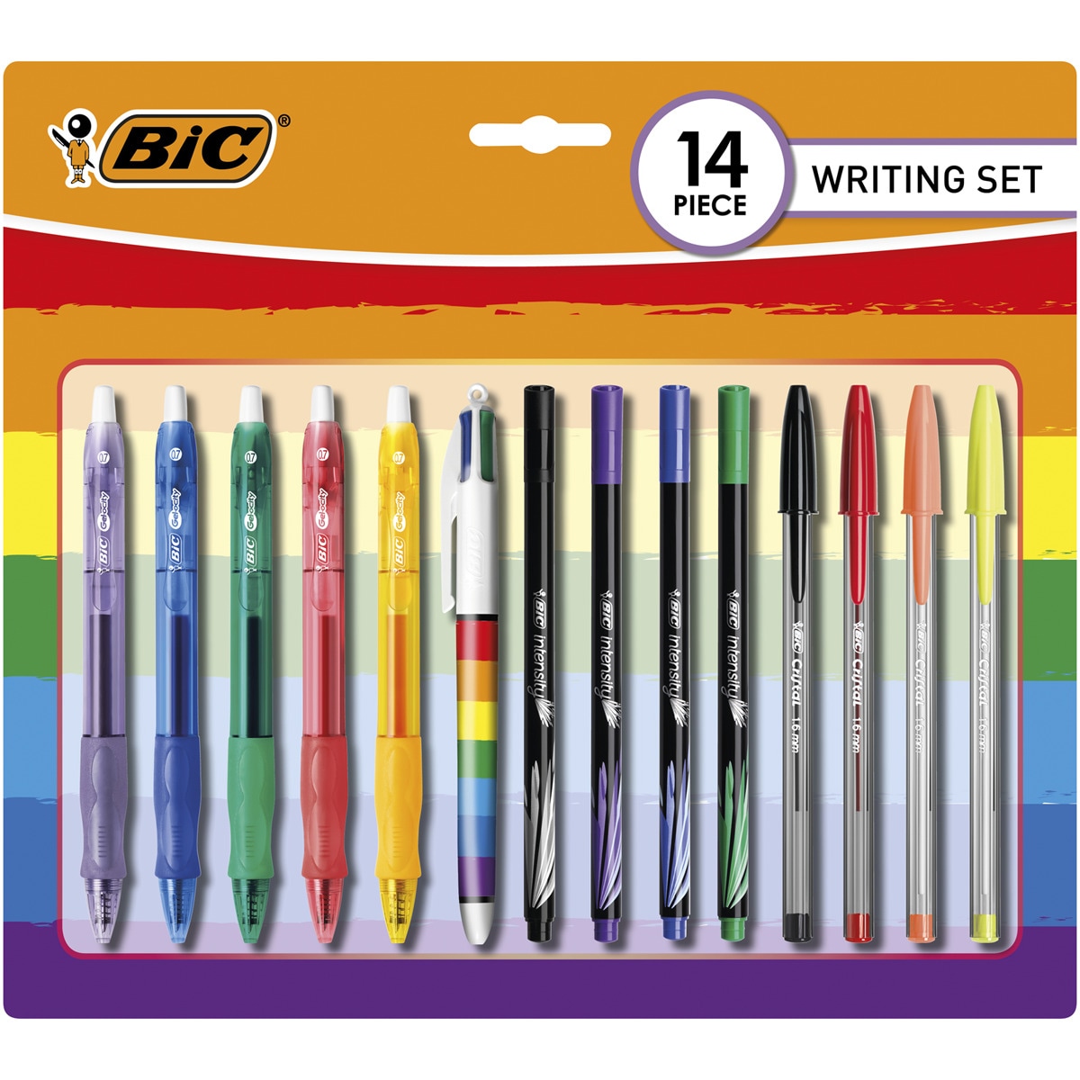 Pack de 14 Unidades de Escritura Rainbow BIC