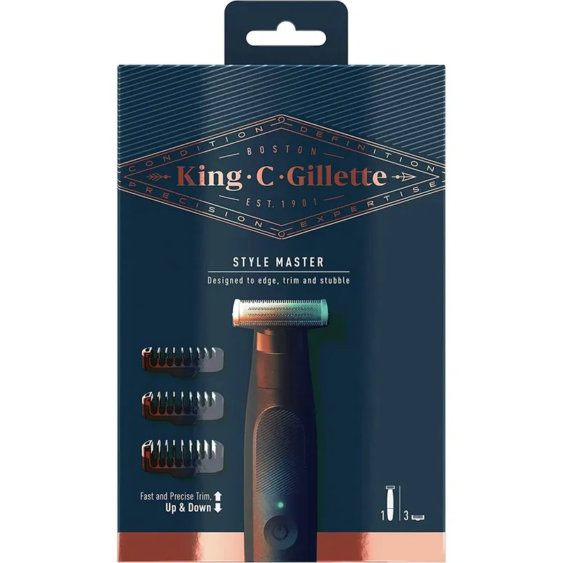 Recortadora de barba Gillette King C. Style Master con hoja 4D