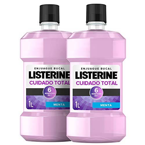 Pack 2 botes de Listerine Cuidado Total Enjuague Bucal (Sabor Menta)
