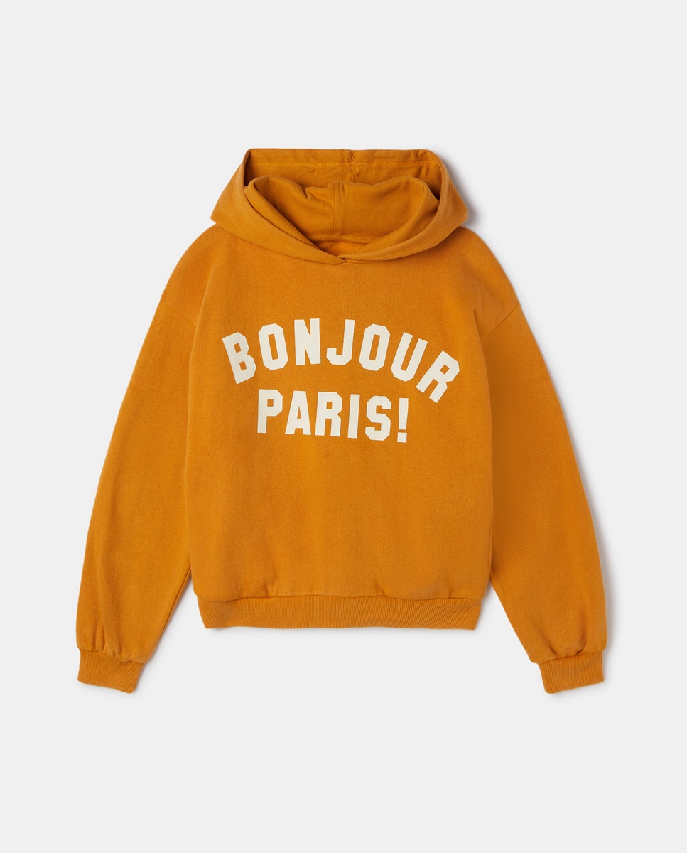 Sudadera con capucha y detalle delantero