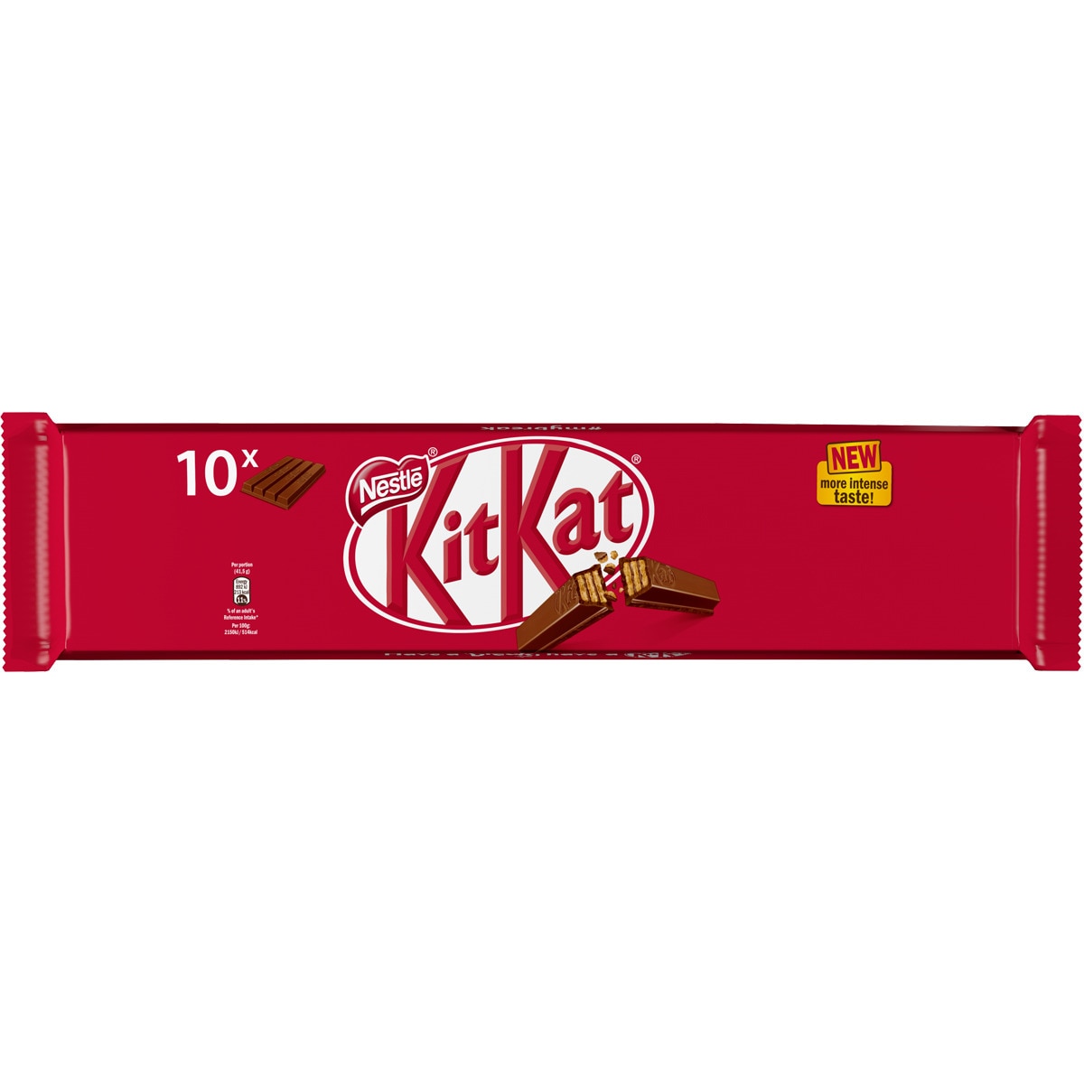 10 Barritas de galleta Kit Kat recubiertas de chocolate con leche