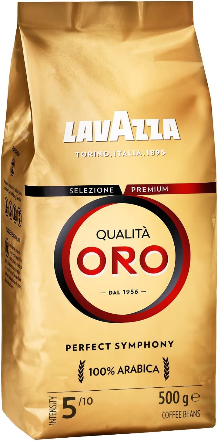 Paquete de 500 g Café en Grano Lavazza Qualità Oro 100% Arábica