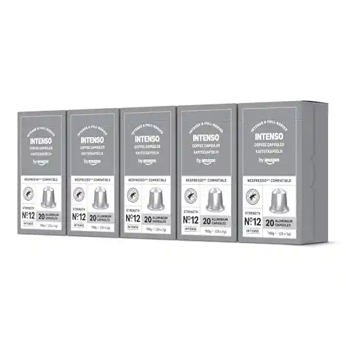 100 cápsulas de café Intenso by Amazon compatibles con Nespresso