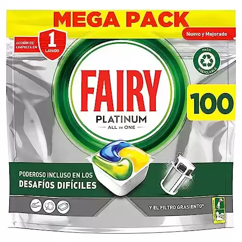 100 Cápsulas Fairy Platinum All in One Lavavajillas