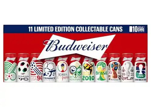 10x44cl Cerveza Budweiser Latas Coleccionables de Mundiales