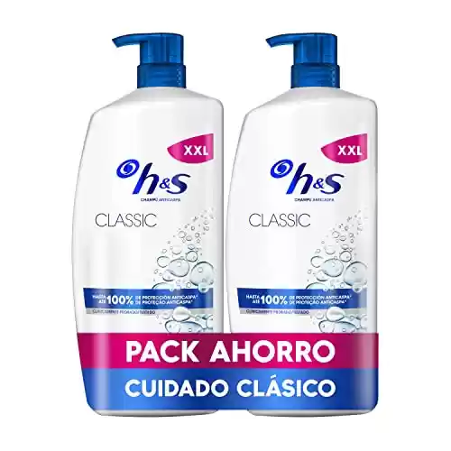 2 litros!! H&S Champu Anticaspa Classic - Para todo tipo de pelo - 2x1000 ml