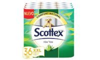 36 rollos XXL de Scottex Aloe Vera Papel Higiénico 3 capas (elige compra recurrente)