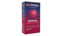 Caja de 12 preservativos Control Sensual Dots & Lines