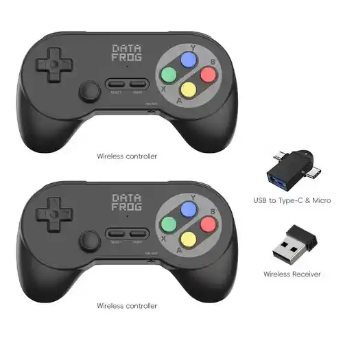 2x mandos retro inalámbrico Data Frog