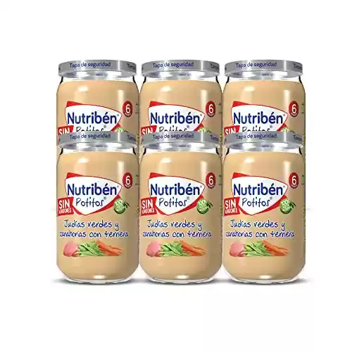 2x Nutribén Potitos De Ternera con Judías, comida infantil de calidad por 11,03€.