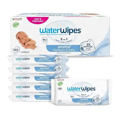 360 toallitas WaterWipes Sensitive+