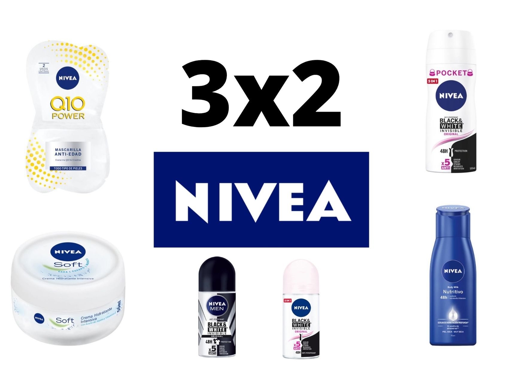 3x2 en artículos NIVEA en El Corte Inglés