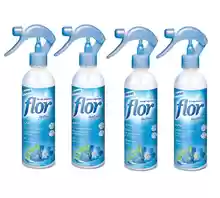 4 botes de Flor Instant Azul Perfumador para la ropa 4x 345 ml