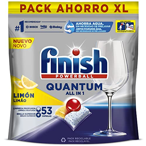 53 pastillas Finish Powerball Quantum All in 1 Limón