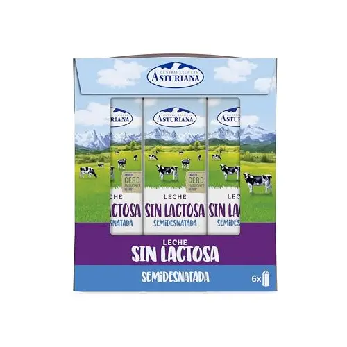 6x1L Central Lechera Asturiana Leche sin Lactosa Semidesnatada
