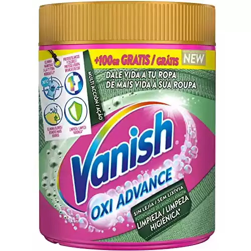 900gr Vanish Oxi Advance Higiene - Quitamanchas multibeneficio para la ropa, limpieza higiénica, elimina olores y potenciador del lavado, en polvo, sin lejía
