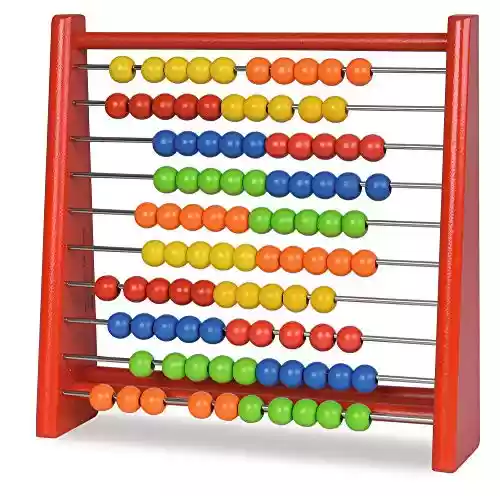 Ábaco de Madera con 100 Bolas de Colores