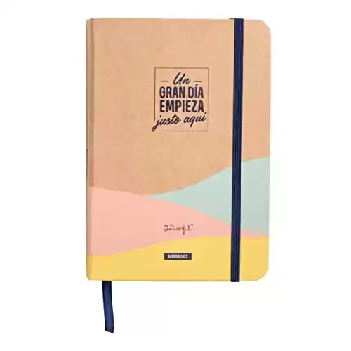 Agenda anual pequeña clásica 2023 Diaria Mr. Wonderful - Un gran día empieza justo aquí