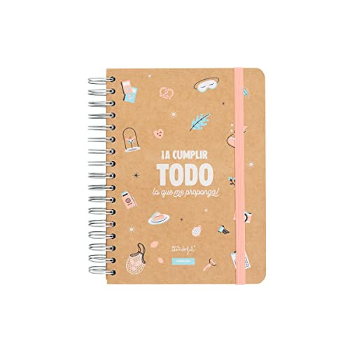 Agenda clásica 2022 Diaria Mr. Wonderful - ¡A cumplir todo lo que me proponga!